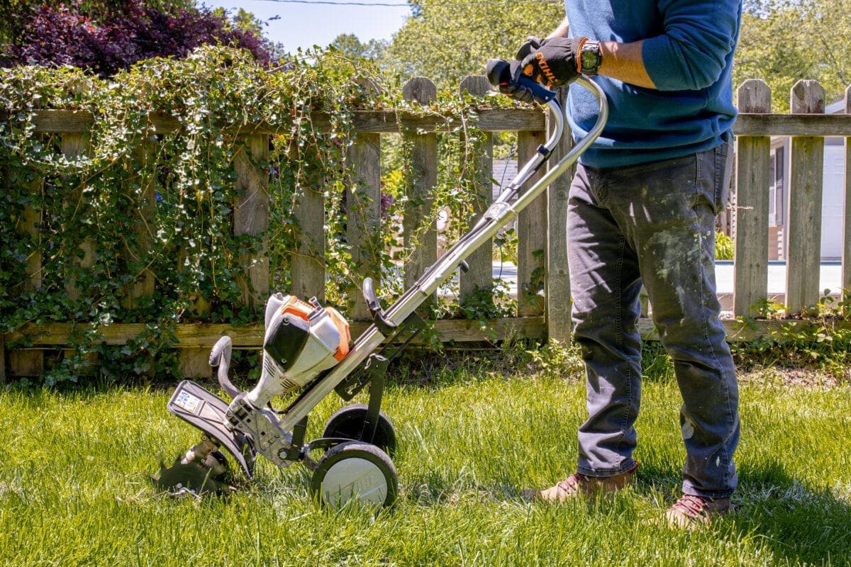 Using a STIHL Yard Boss to build a bocce ball court