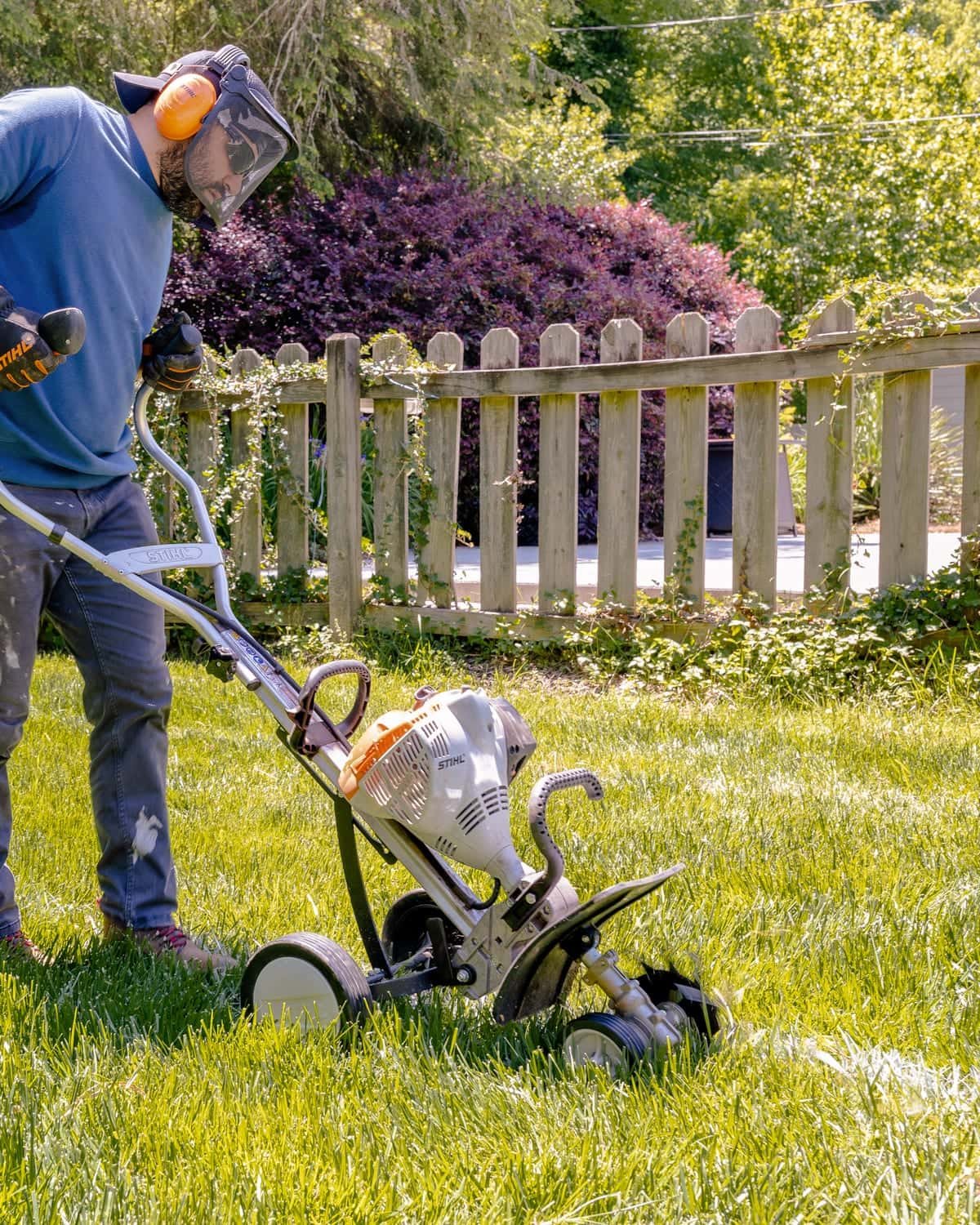 Using a STIHL Yard Boss to build a bocce ball court