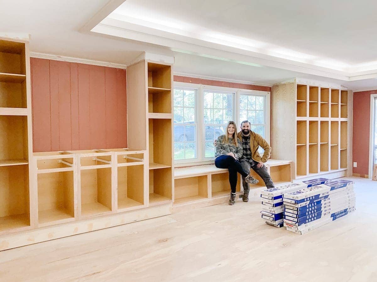 DIY Built In Cabinets and Window Seat