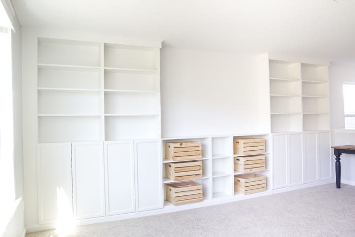 DIY Built Ins from IKEA Billy Bookcases + One Room Challenge Week 2 | unigumushane.com - A step-by-step tutorial for how to make professional looking built in bookshelves using IKEA Billy bookcases for vertical storage.