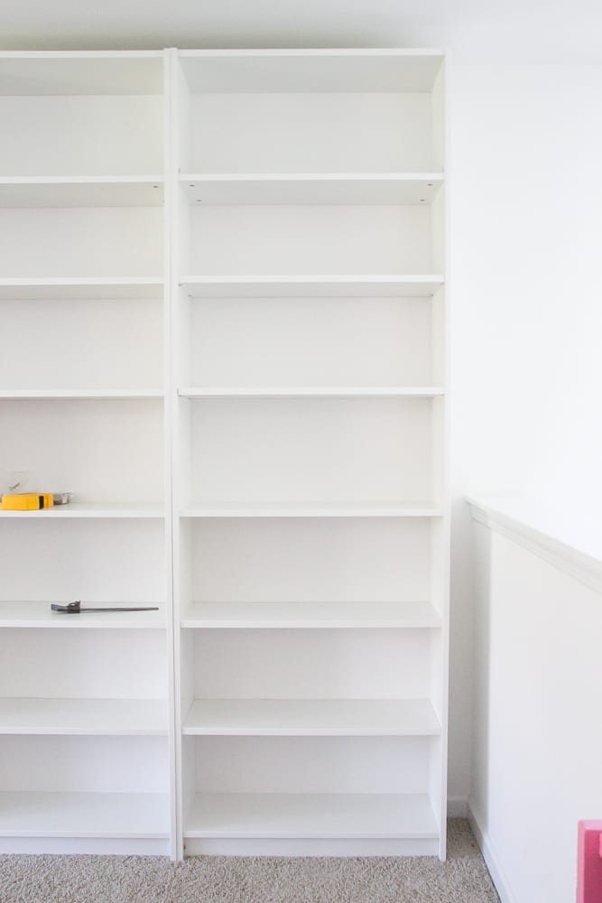 IKEA billy bookcases just assembled