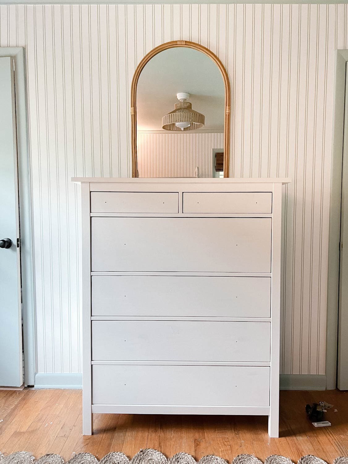 white IKEA HEMNES dresser
