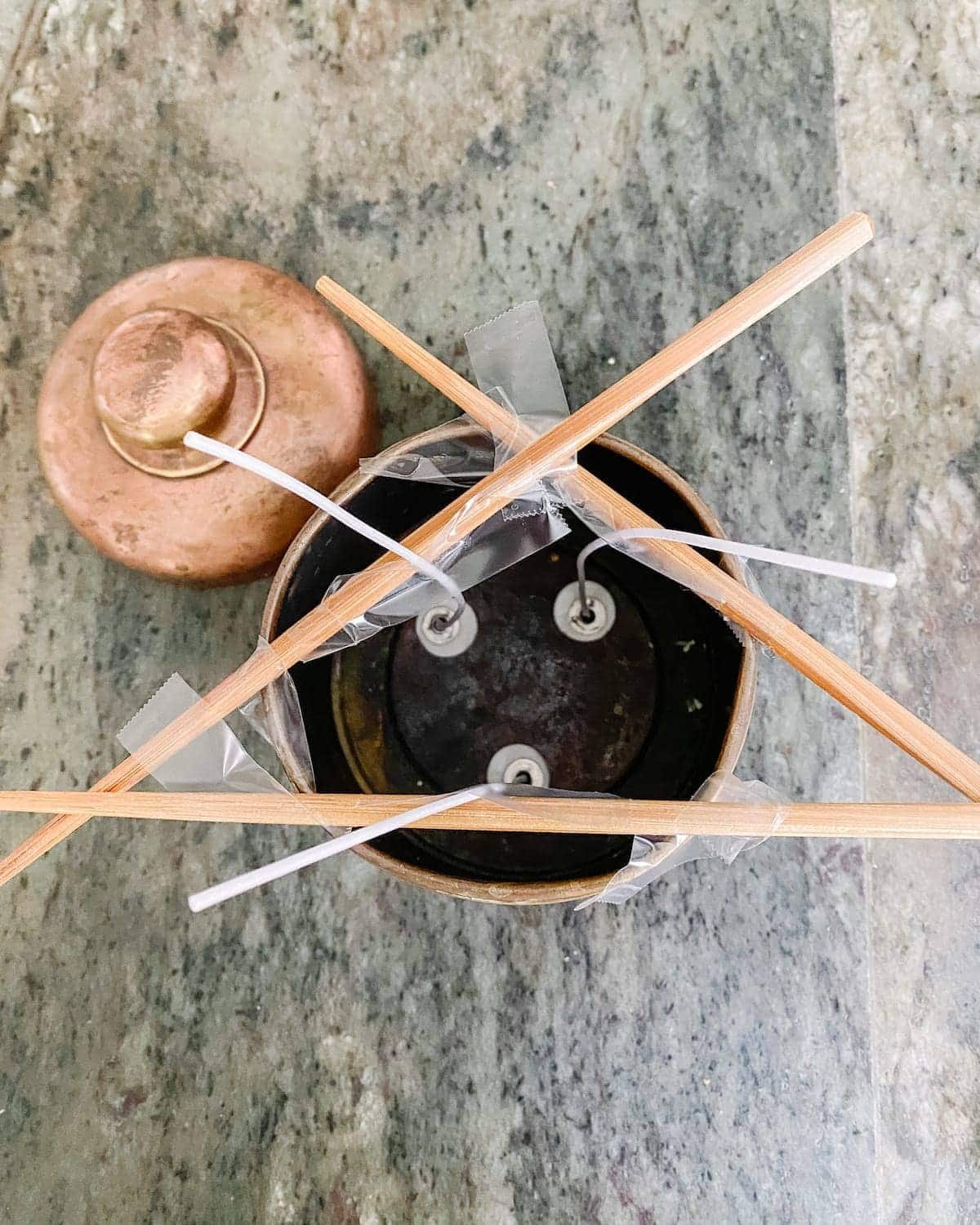 making a DIY candle