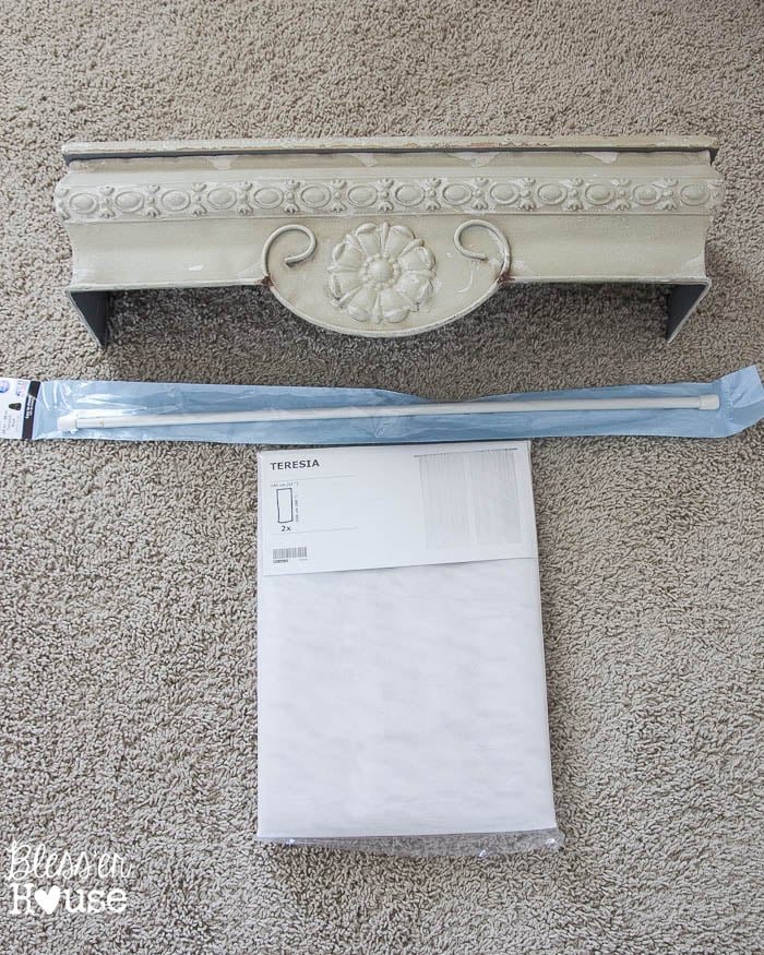 DIY Canopy from a Repurposed Shelf | Unigumushane - This version is over $400 less than the RH Baby and Child version and looks nearly identical!