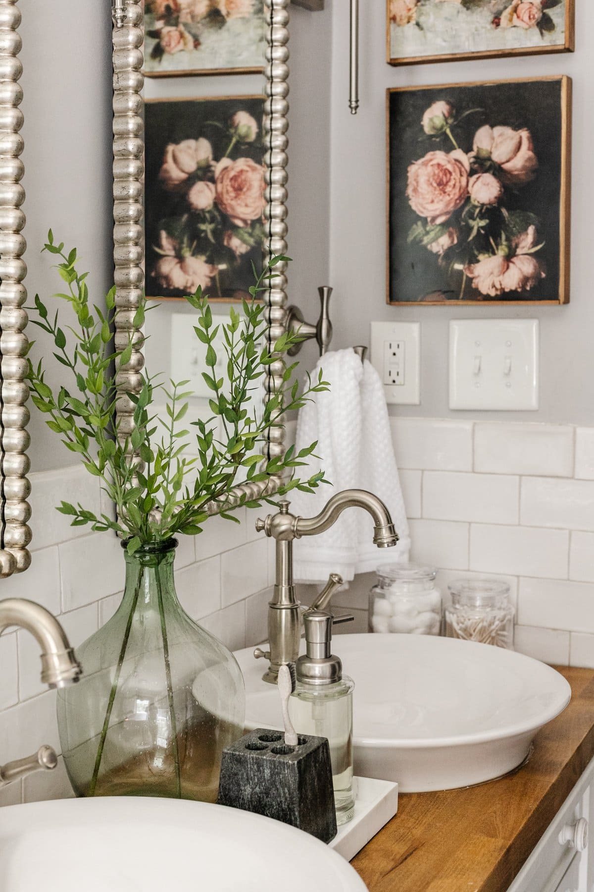 DIY canvas frame on repurposed farmhouse sign to make vintage art