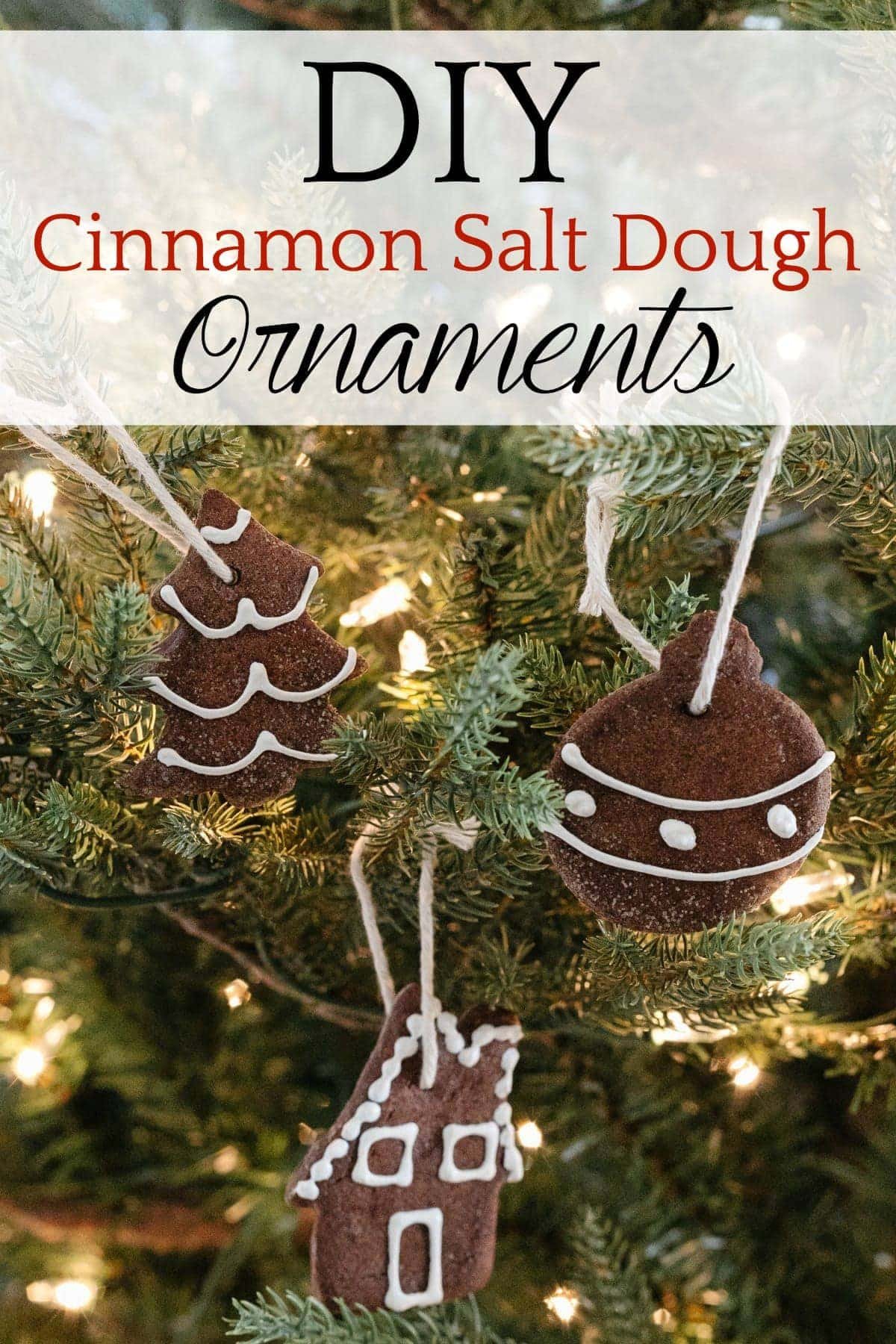 DIY Cinnamon Salt Dough Ornaments | A step-by-step tutorial to make cinnamon salt dough ornaments that look just like gingerbread cookies, smell amazing, and last for years.