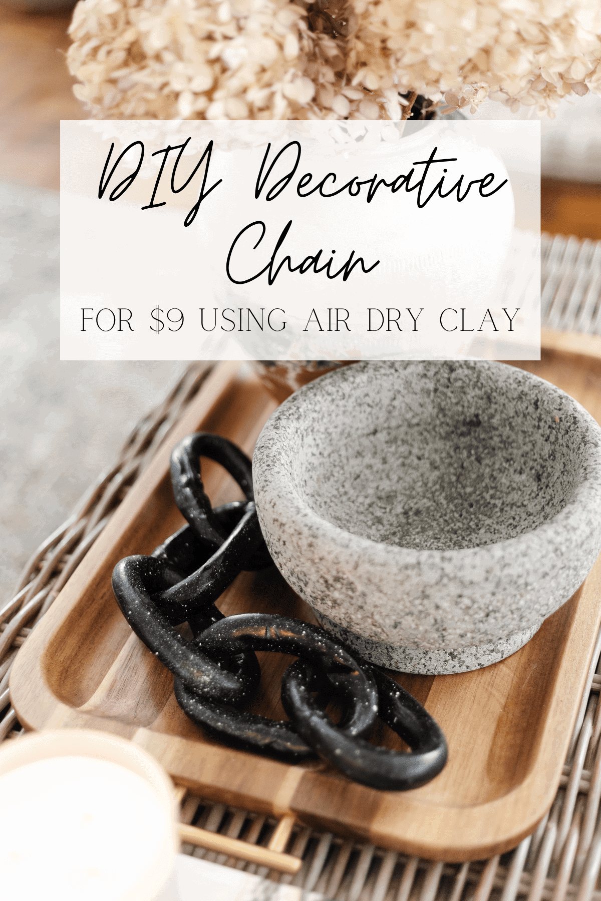 air dry clay decorative chain