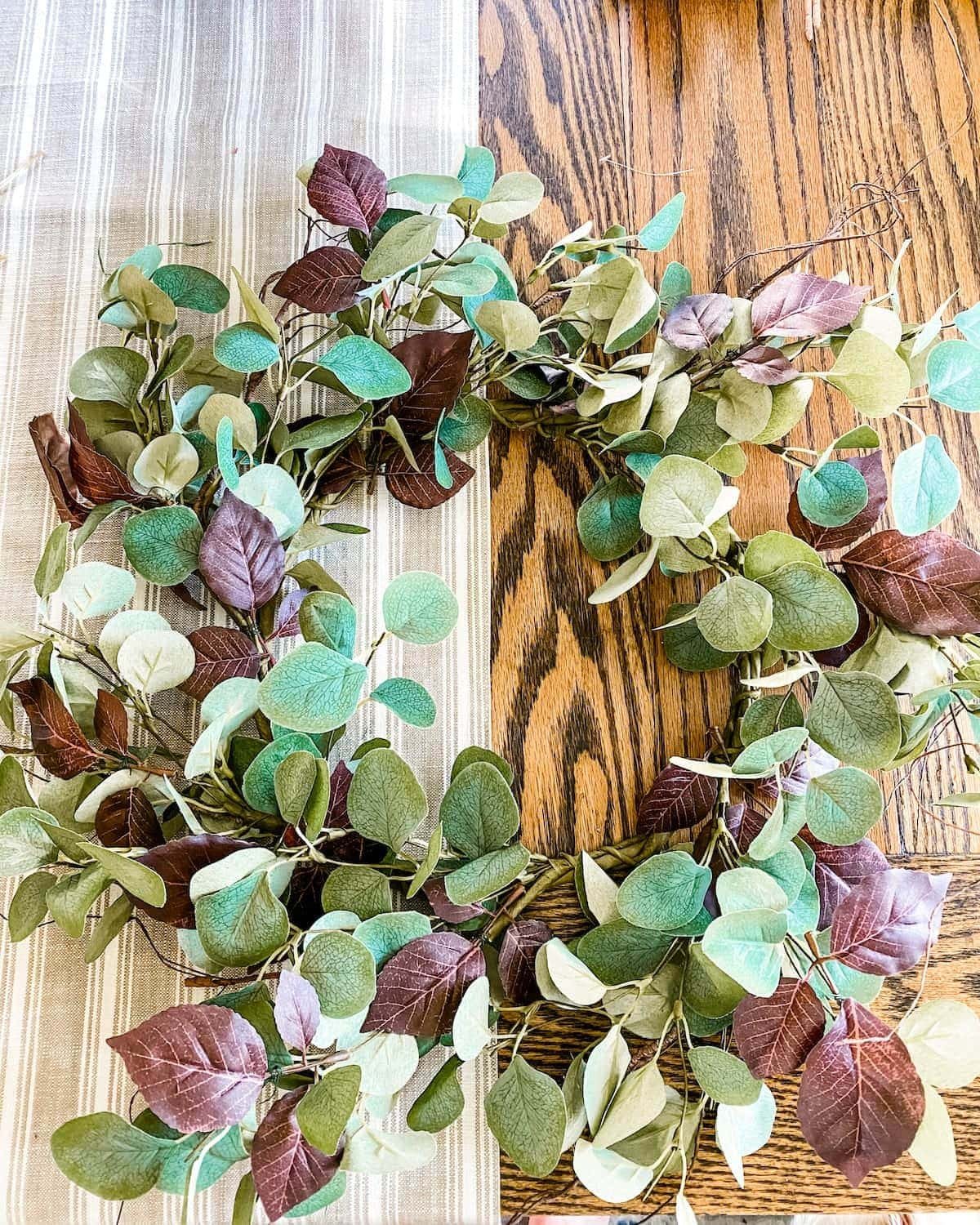 DIY neutral fall wreath
