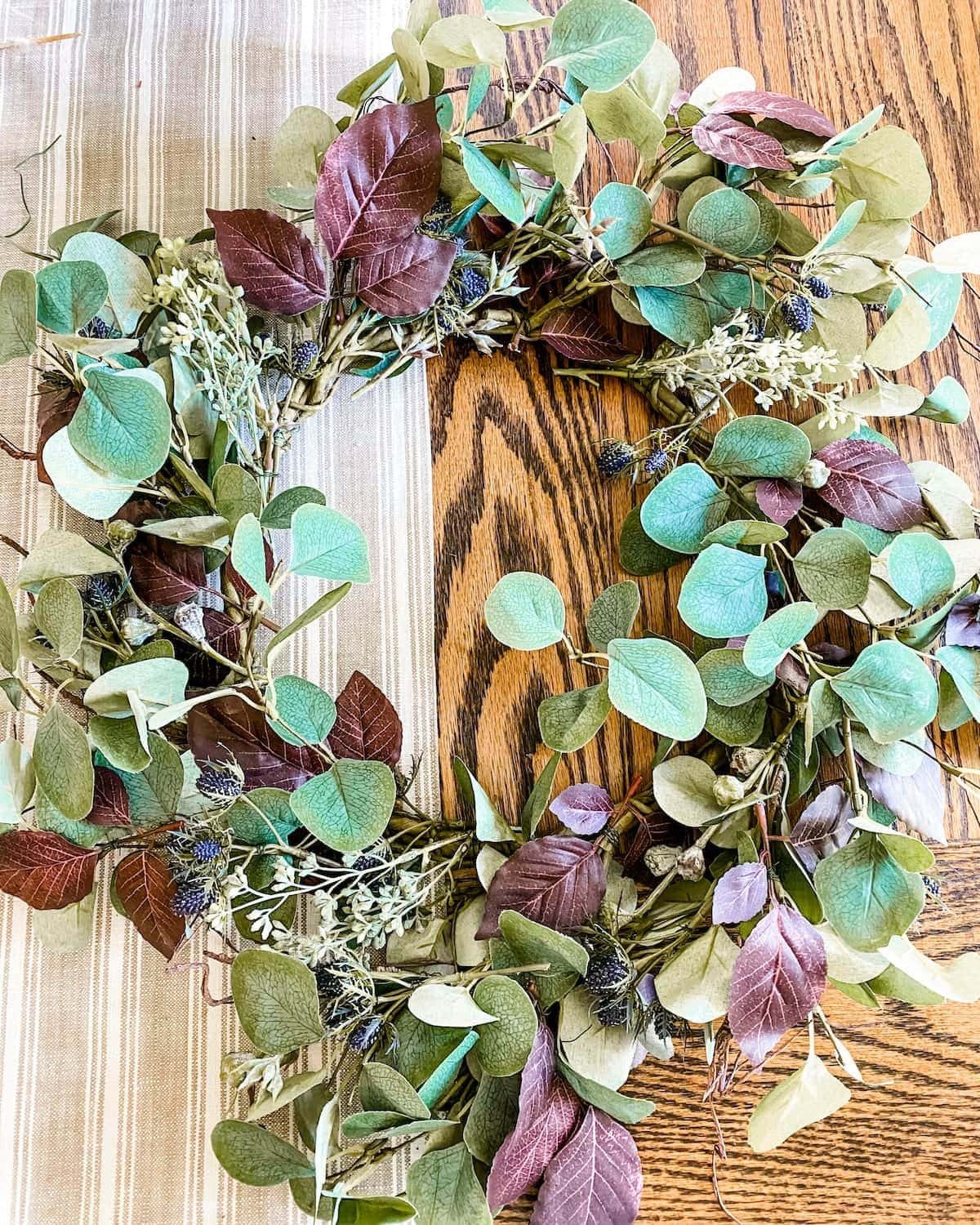 DIY neutral fall wreath