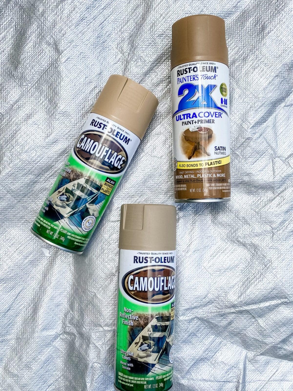 spray paint colors to create a driftwood finish