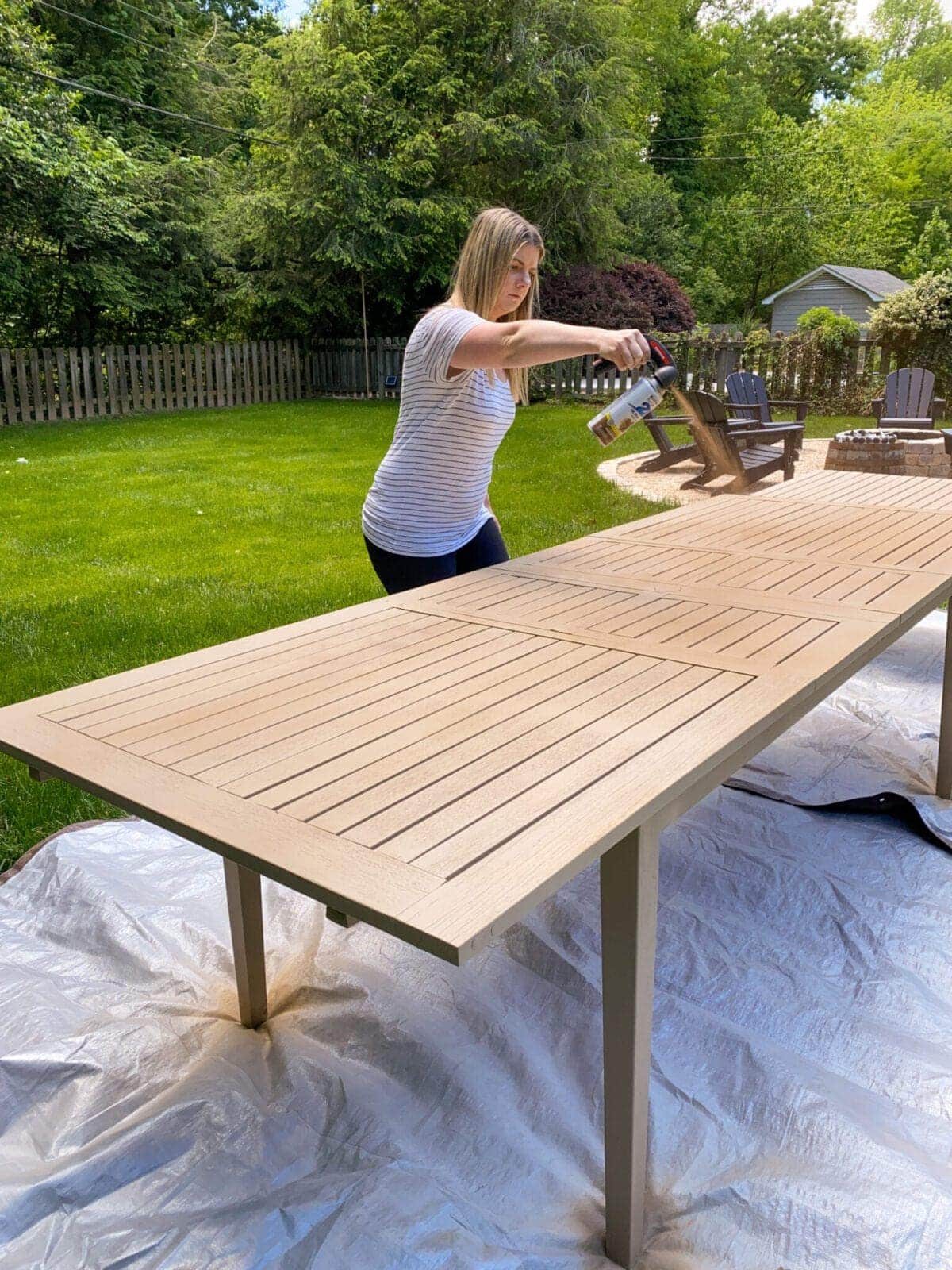 how to add depth using spray paint for a driftwood finish