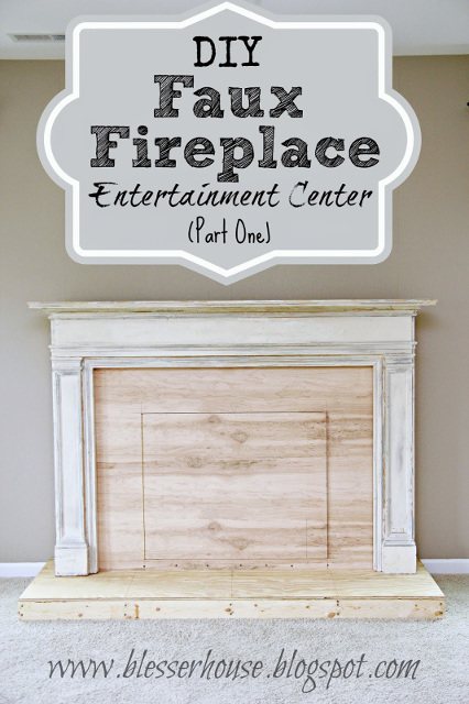 how to build a faux fireplace