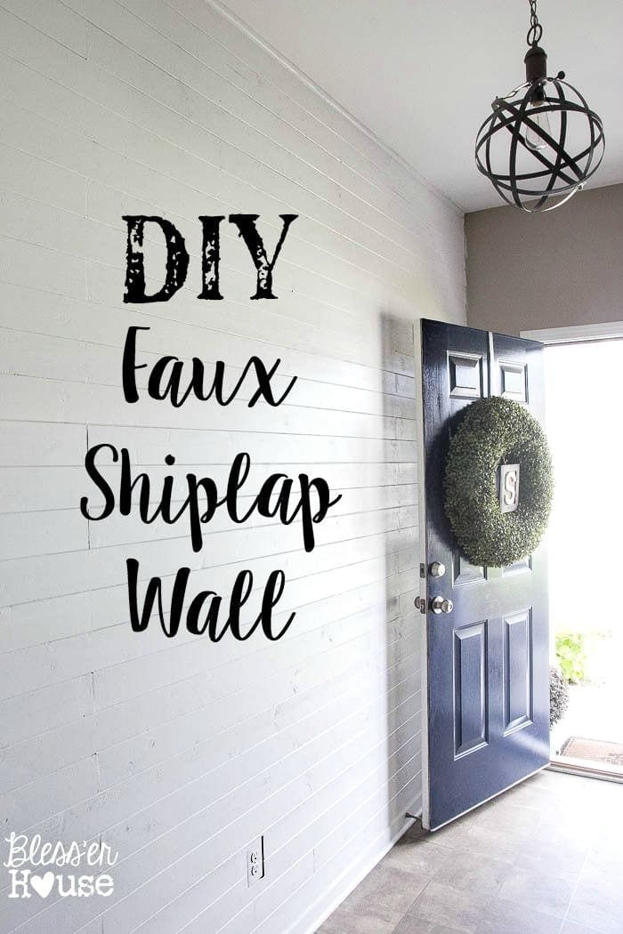 DIY Faux Shiplap Wall