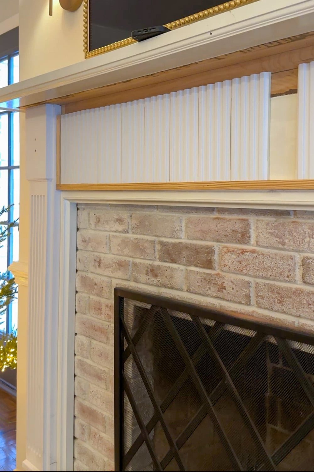 adding fluted molding to fireplace
