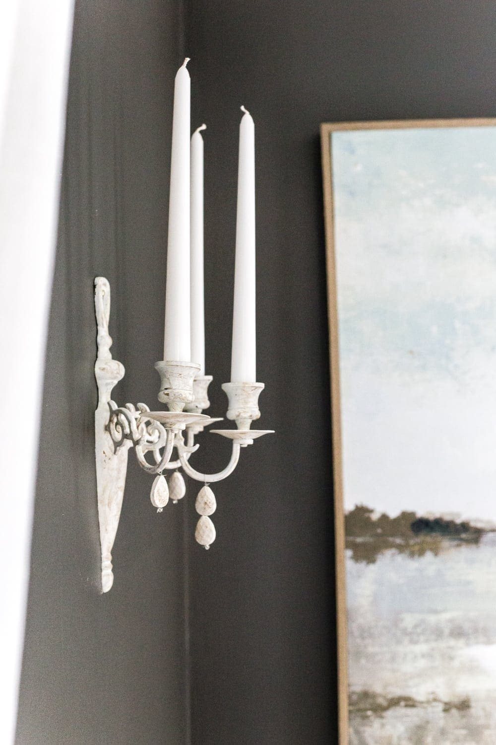DIY French sconce from 80s brass fixtures