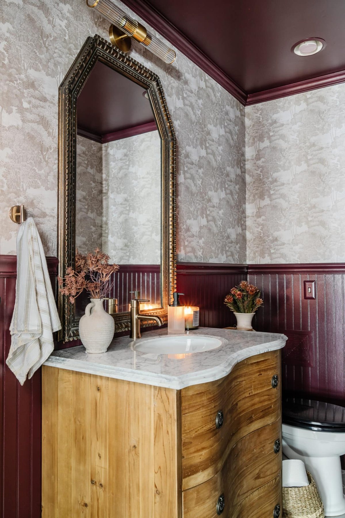 handmade bathroom vanity to look like a vintage dresser