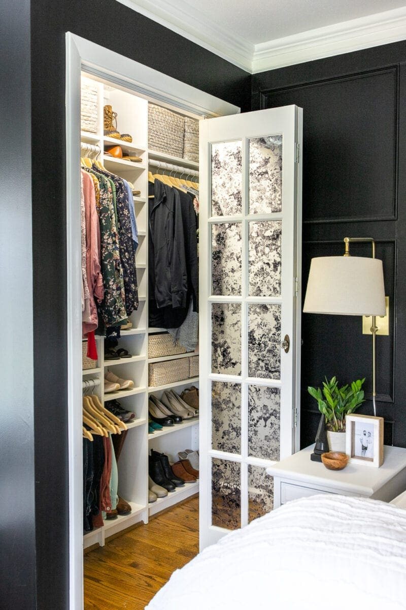 organized wardrobe closet