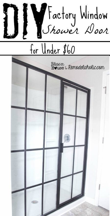DIY Factory Window Shower Door | Unigumushane - The most epic builder grade home improvement project EVAH! So excited about this one.
