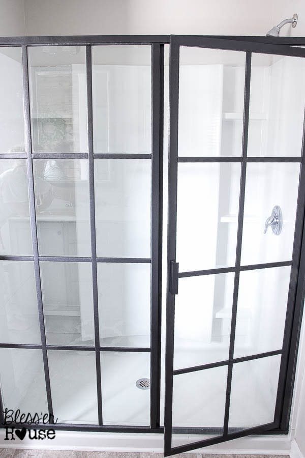 DIY Industrial Factory Window Shower Door
