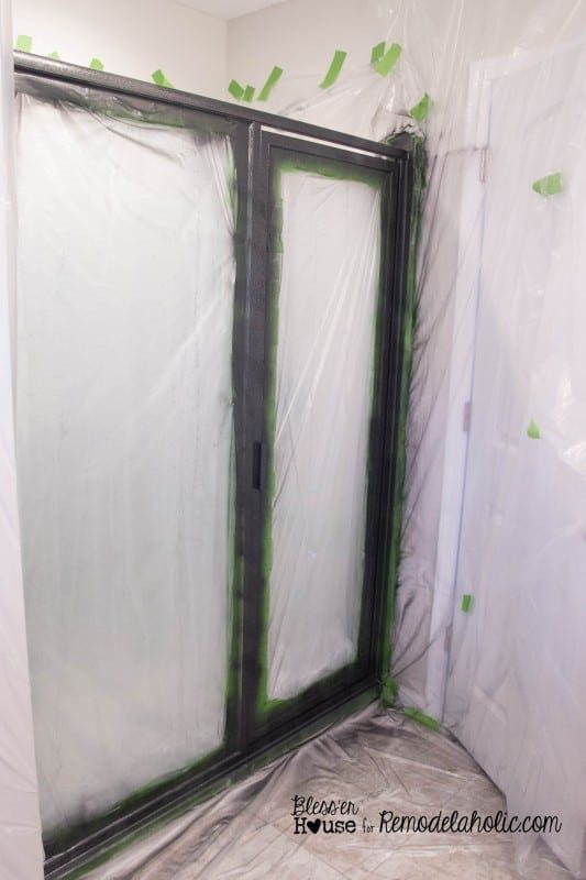 DIY industrial factory window shower door tutorial