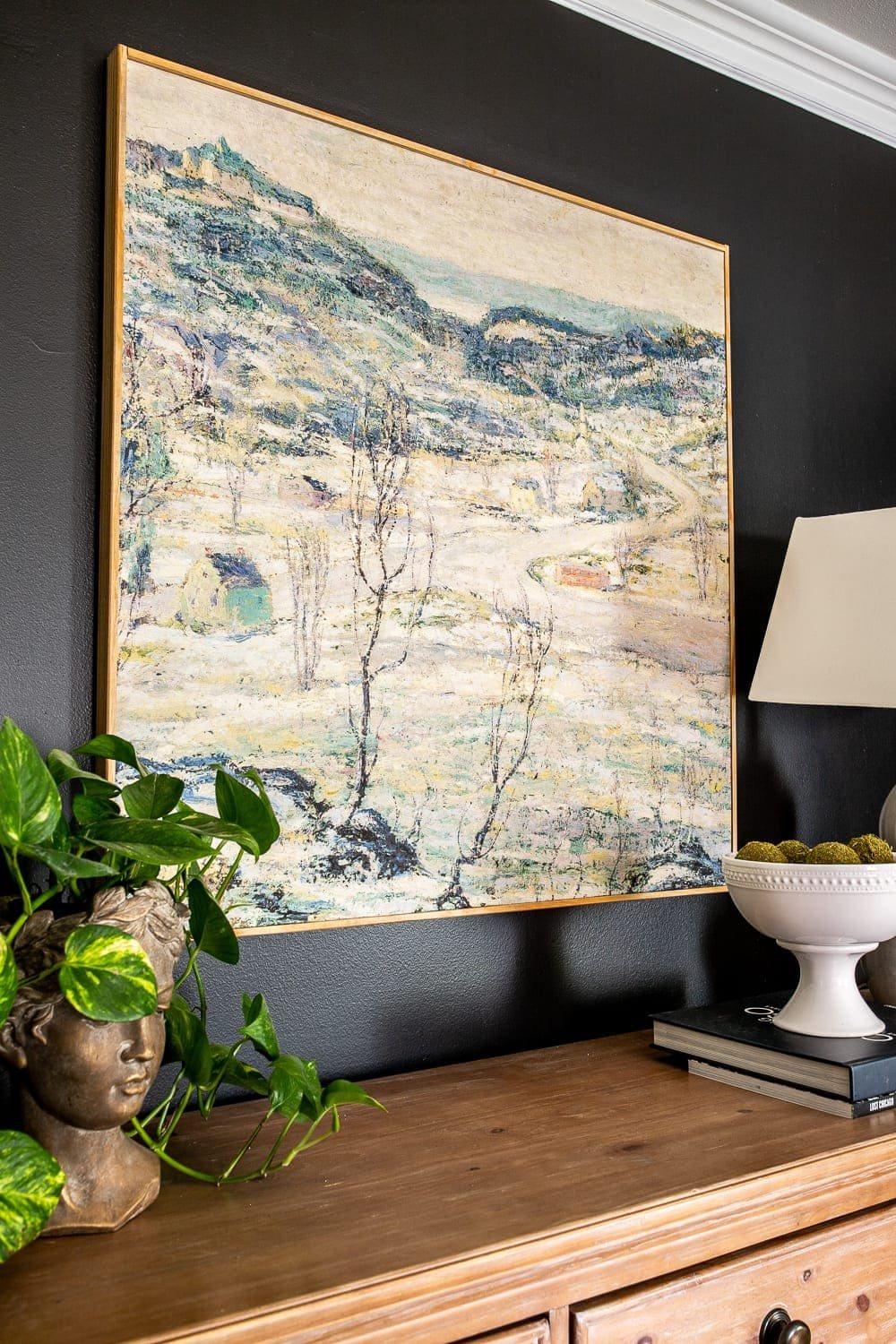 DIY Large Wall Art and Winter Landscape Printable - How to make a $1,000 piece of art for under $50.