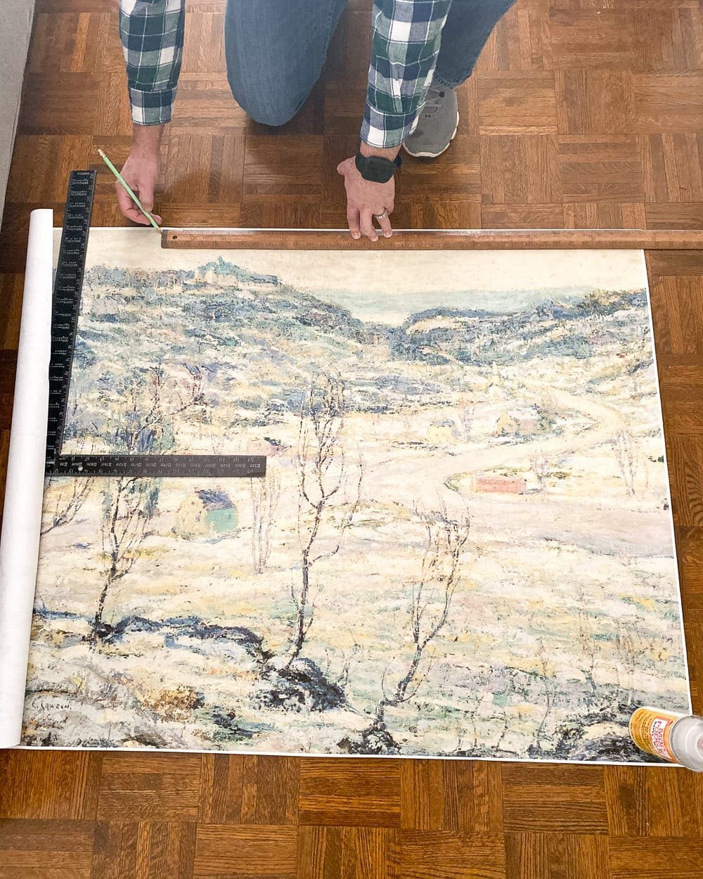 DIY Large Wall Art and Winter Landscape Printable - How to make a $1,000 piece of art for under $50.