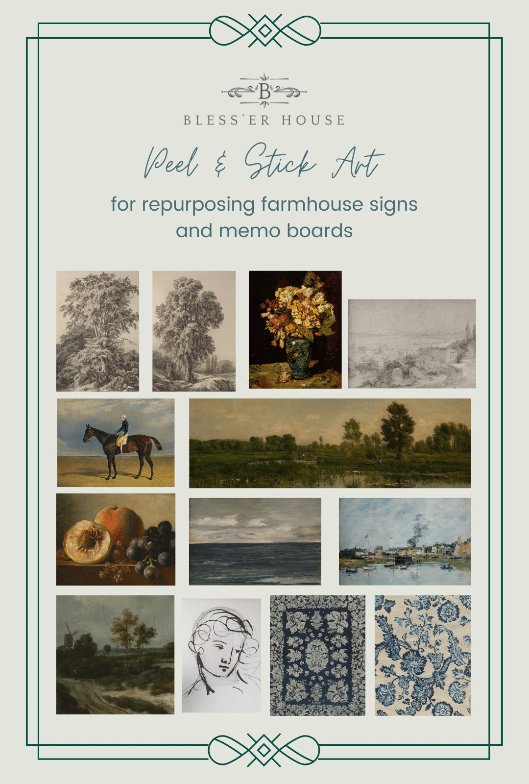 peel and stick wall art from etsy to use on farmhouse signs