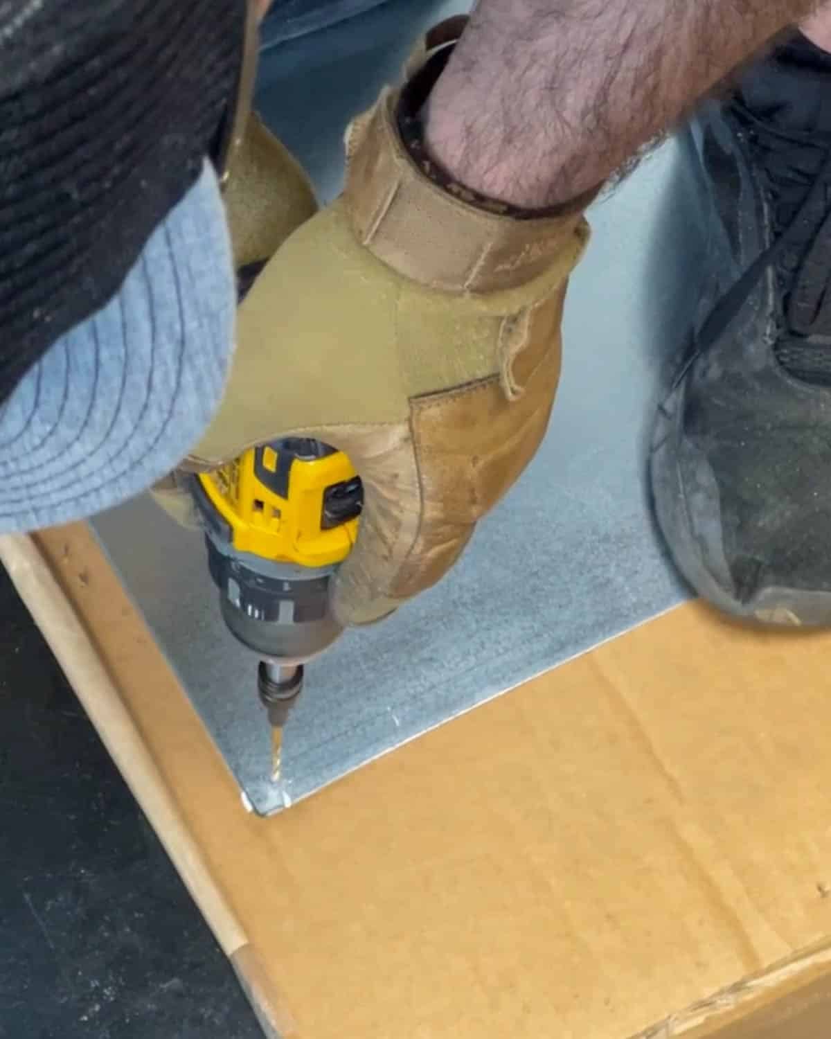 drilling pilot holes in sheet metal