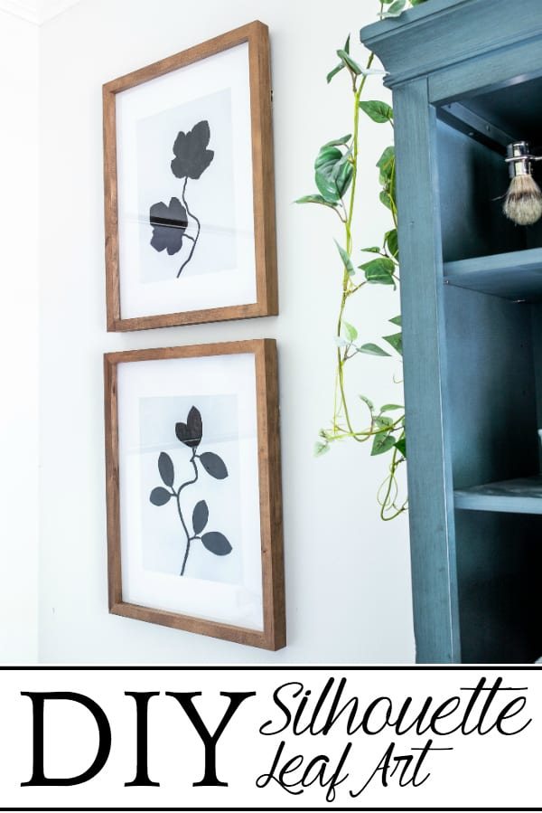DIY Leaf Silhouette Art | How to create high-end looking DIY art using spray paint and leaves from your yard for a modern boho style designer knock-off.