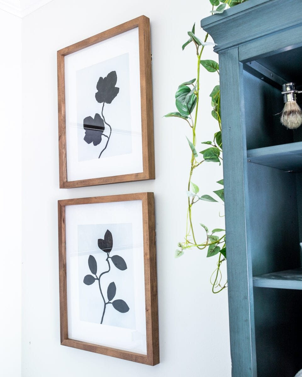 DIY Silhouette Leaf Art Using Leaves and Paint