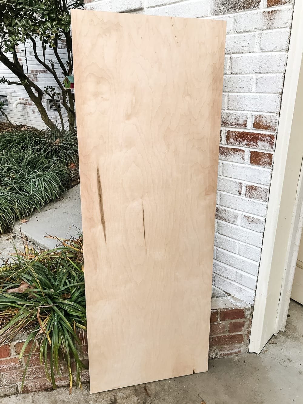 DIY Ottoman Bench from a Repurposed Thrift Store Coffee Table | unigumushane.com - How to repurpose an old coffee table into a designer-inspired ottoman bench with tips for getting a faux weathered wood look and how to tuft upholstery #furnituremakeover #ottoman #coffeetable