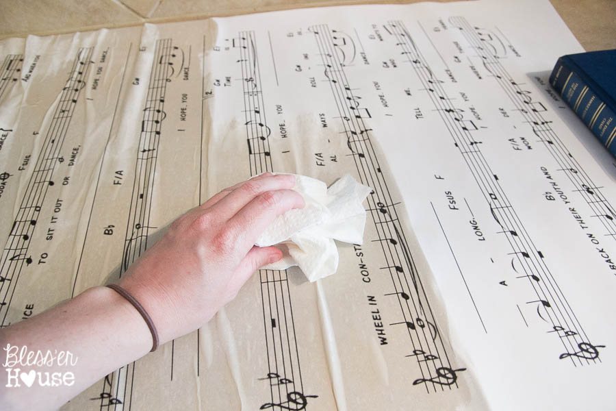 DIY Oversized Sheet Music Wooden Sign - RH Baby and Child KnockOff | Unigumushane
