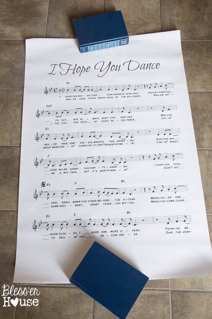 DIY Oversized Sheet Music Wooden Sign - RH Baby and Child KnockOff | Unigumushane