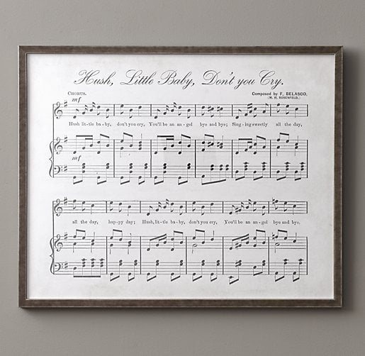 DIY Oversized Sheet Music Wooden Sign - RH Baby and Child KnockOff | Unigumushane
