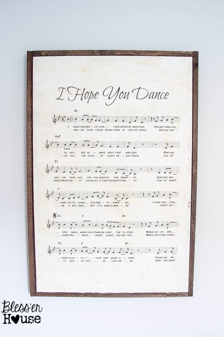 DIY Oversized Sheet Music Wooden Sign - RH Baby and Child KnockOff | Unigumushane