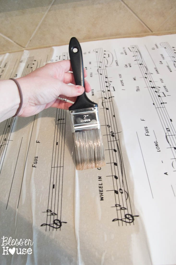 DIY Oversized Sheet Music Wooden Sign - RH Baby and Child KnockOff | Unigumushane