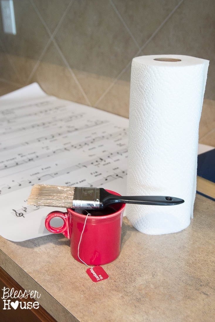 DIY Oversized Sheet Music Wooden Sign - RH Baby and Child KnockOff | Unigumushane