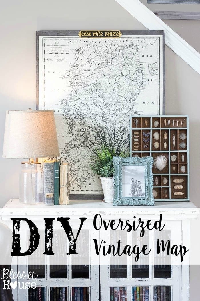 DIY Oversized Vintage Map