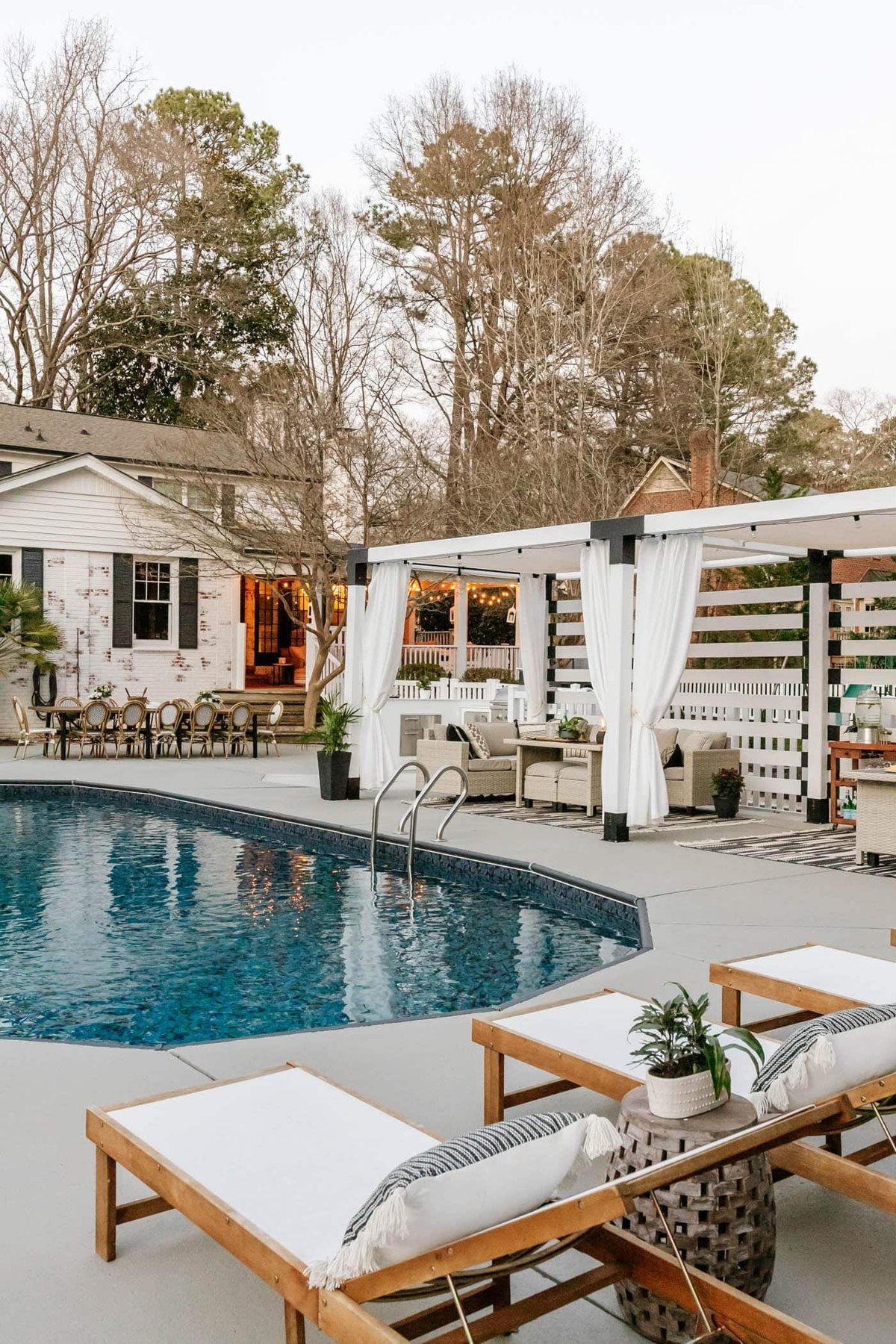 painted concrete pool deck and patio 2 years after application