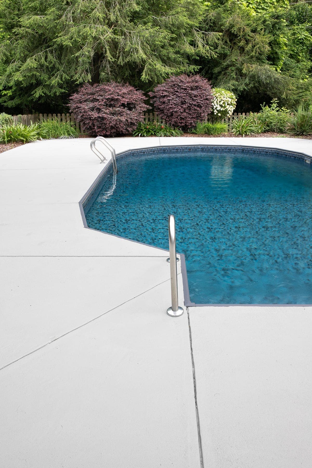 painted concrete patio and pool deck finished and ready for play time