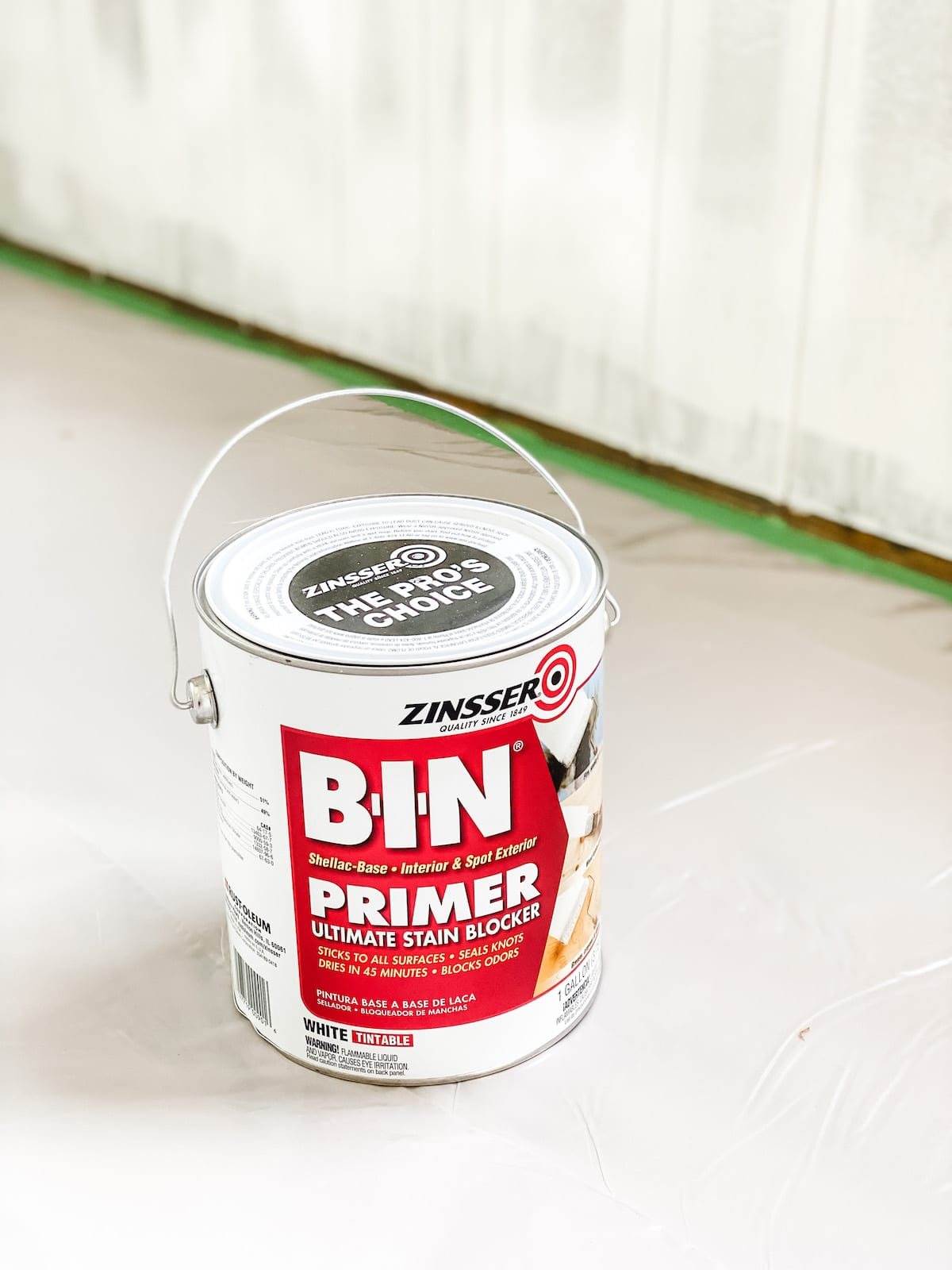 shellac-based primer for painting wood paneling