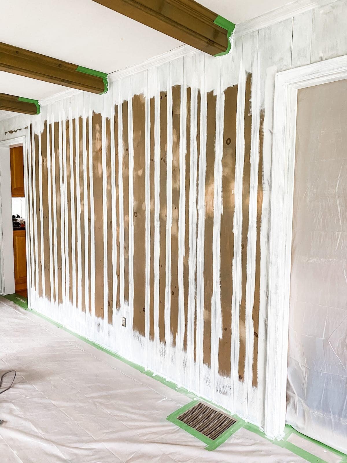 painting wall paneling