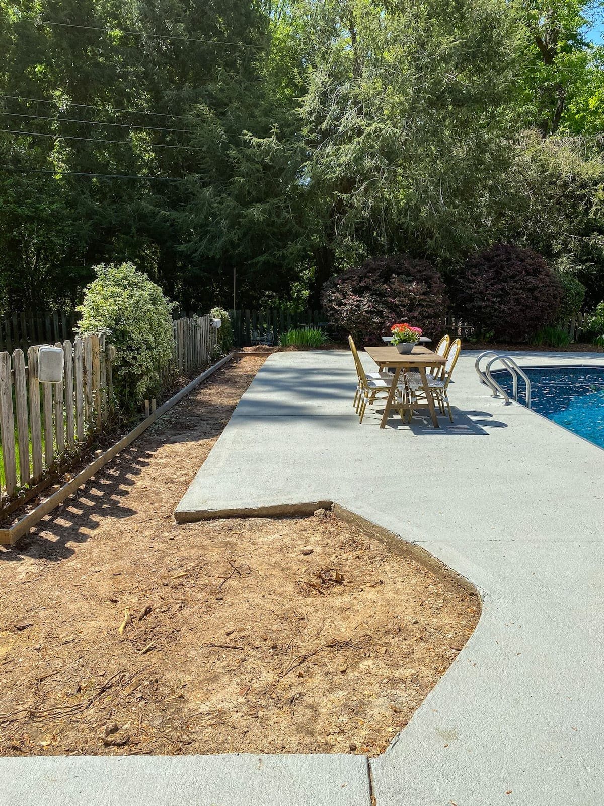 cabana pool deck before
