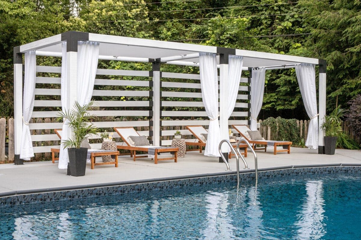 How to Build a Luxurious DIY Backyard Pool Cabana Pergola