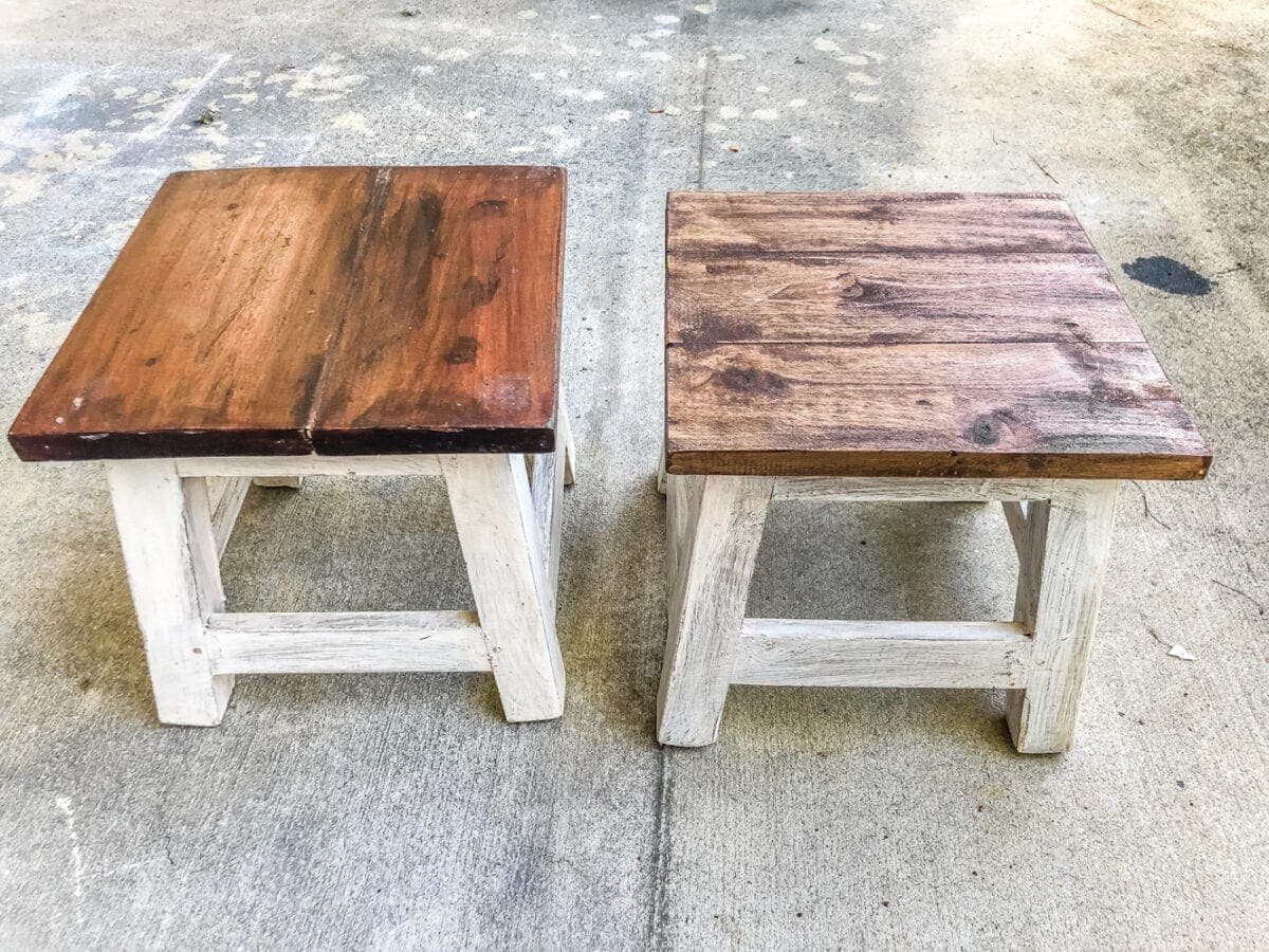 DIY Personalized Step Stools | unigumushane.com - One easy trick to personalize any piece of wood to paint names and designs on signs and furniture inexpensively. #personalizedstepstool #diysign #diymonogram