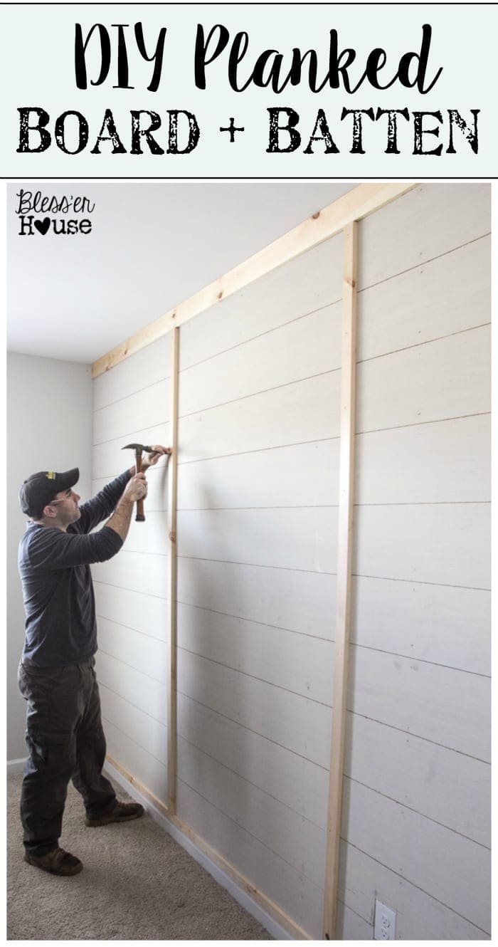 DIY Planked Board and Batten Accent Wall Part 1 | unigumushane.com