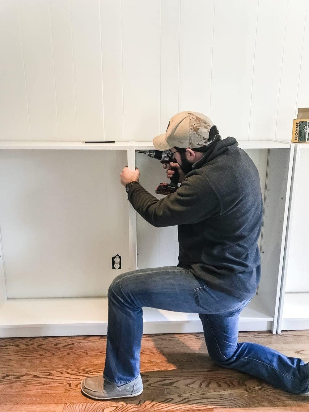 An easy to follow step-by-step tutorial showing how to build bookcase built-ins using IKEA Billy bookcases. #IKEAhack #homeimprovement #build #playroom
