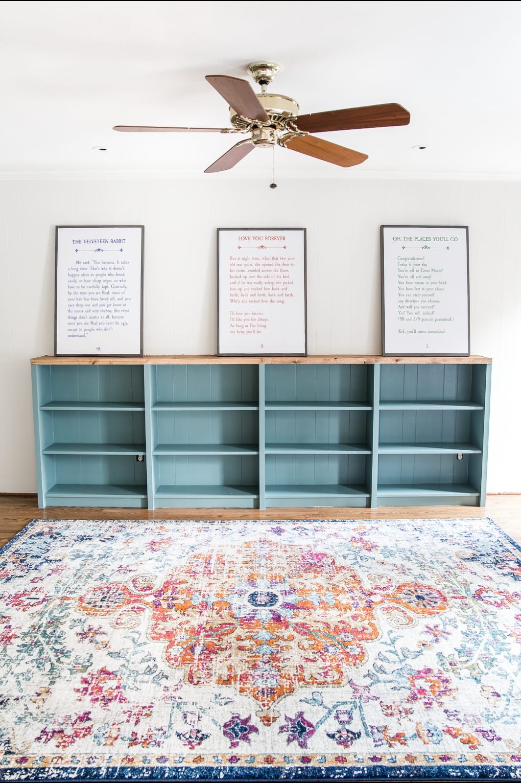 An easy to follow step-by-step tutorial showing how to build bookcase built-ins using IKEA Billy bookcases. #IKEAhack #homeimprovement #build #playroom