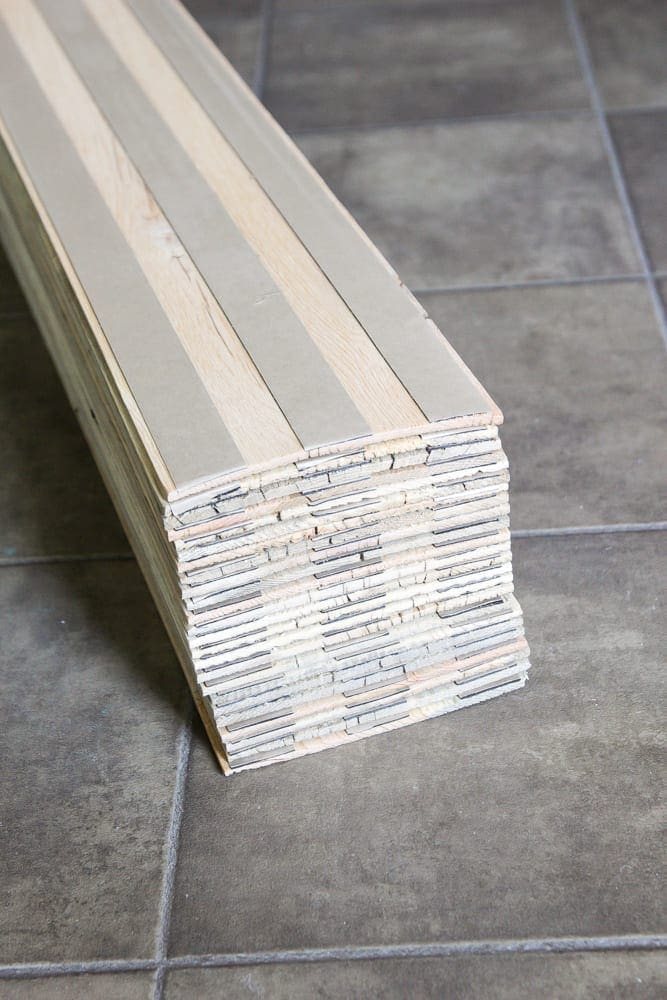 DIY Reclaimed Wood Bar | unigumushane.com - A quick and easy tutorial to get a rustic reclaimed look on a kitchen bar with Stikwood.