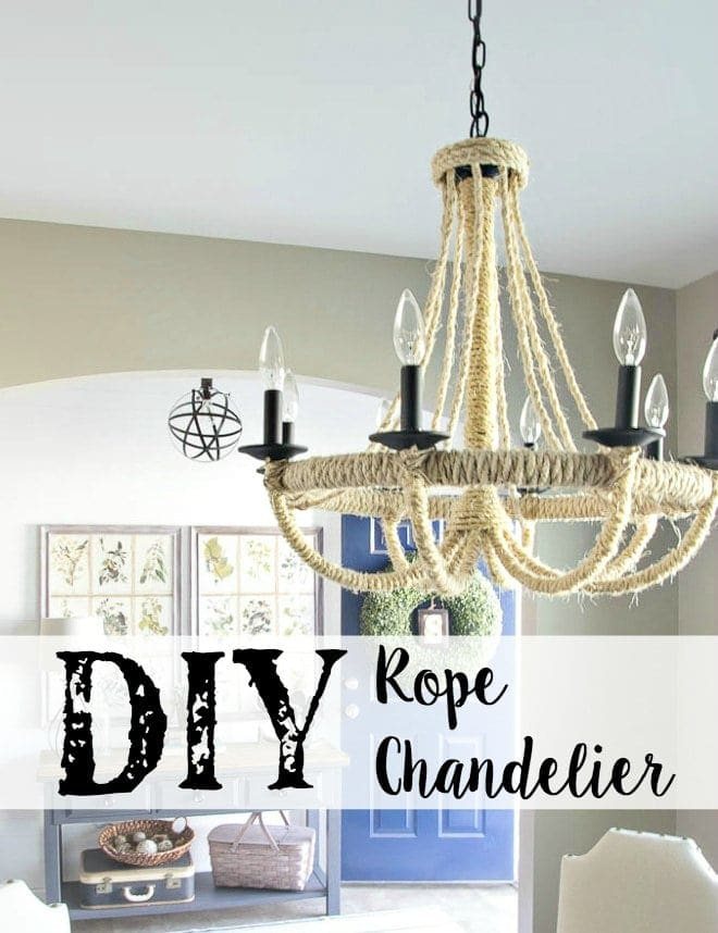 DIY Restoration Hardware Knock-Off Rope Chandelier